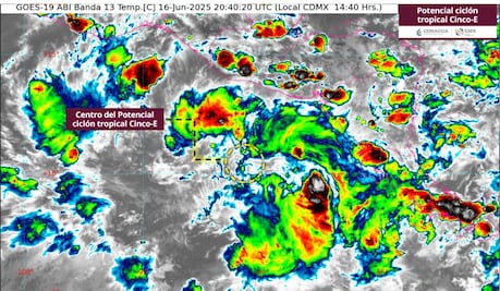 Ciclón Cinco-E se fortalece: lluvias torrenciales y vientos azotarán a México en próximas horas