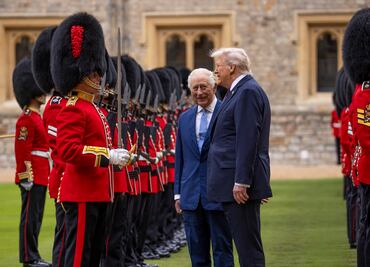 Trump deslumbrado en Reino Unido: procesión de caballos, guardia de honor y cena de Estado en Windsor