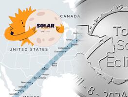 Por el eclipse total solar de 2024 lanzan moneda conmemorativa. ¿Cuánto cuesta y cómo conseguirla?