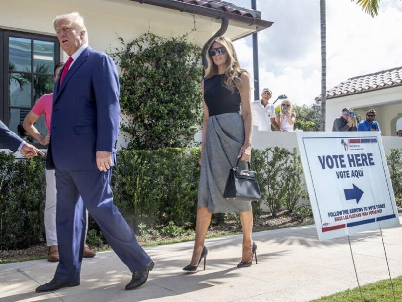Melania reaparece con look de lujo en medio de rumores sobre candidatura de Donald Trump