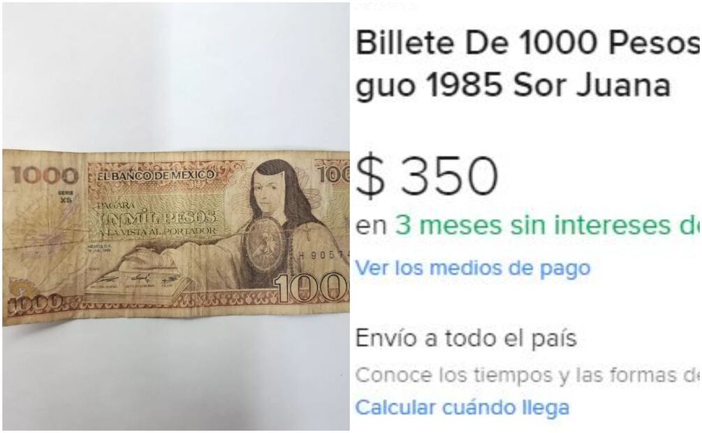 Billete antiguo. Foto: Mercado Libre / Captura