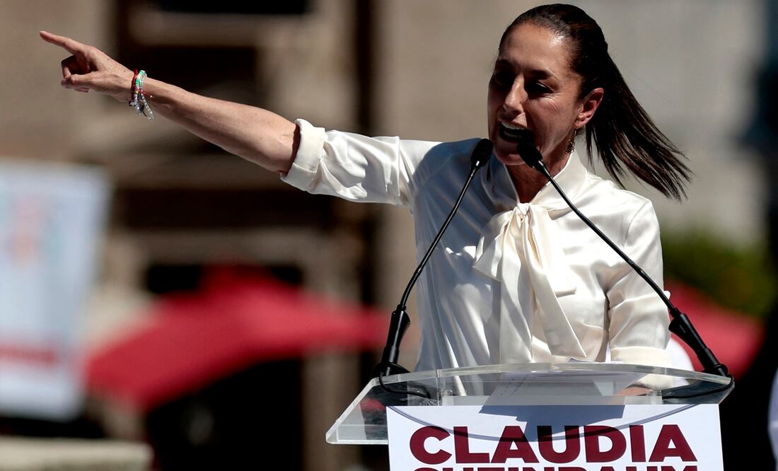 Claudia Sheinbaum promete reducir crimen en México con instancias de seguridad. Foto: AFP