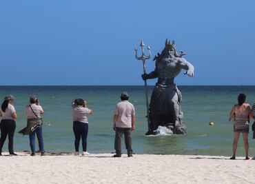 ¡Ganó Chaac! Profepa clausura estatua de Poseidón en Yucatán por esta razón