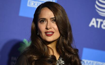 Salma Hayek irradia belleza con vestido negro en Palm Springs
