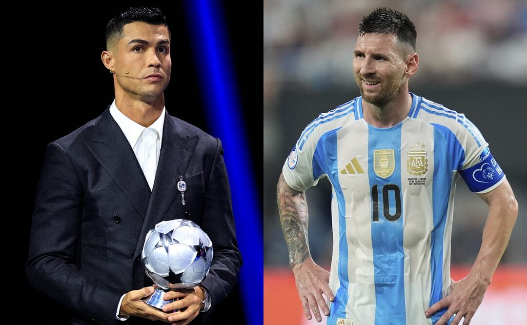 Cristiano Ronaldo imita a Lionel Messi con icónica frase; “Qué mirás, bobo”, dice. Foto: Valery HACHE / AFP / AP / Julia Nikhinson