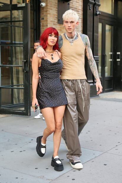Megan Fox presume minivestido y cambio de imagen radical en Nueva York. Foto: The Grosby Group