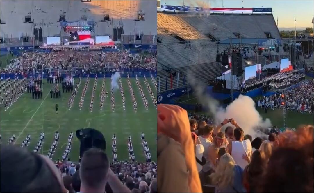 4 de Julio. Fuegos artificiales siembran terror y dejan heridos en estadio de Utah. VIDEO. Fotos tomadas de X