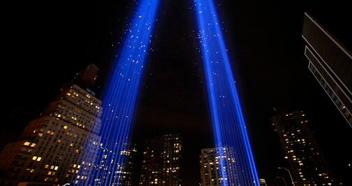 Tributo luminoso del 9/11 pone en peligro la vida de 160 mil aves al año
