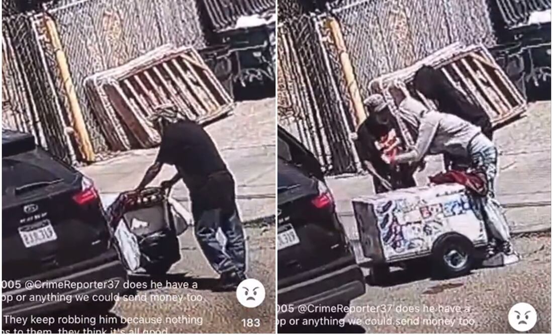 Robo a vendedor de paletas de 80 años. Foto: Tomada de video
