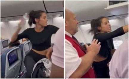 Mujer arroja botella e insulta a tripulación de vuelo por impedirle cargar a su perro