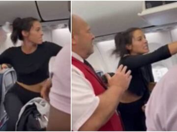 Mujer arroja botella e insulta a tripulación de vuelo por impedirle cargar a su perro