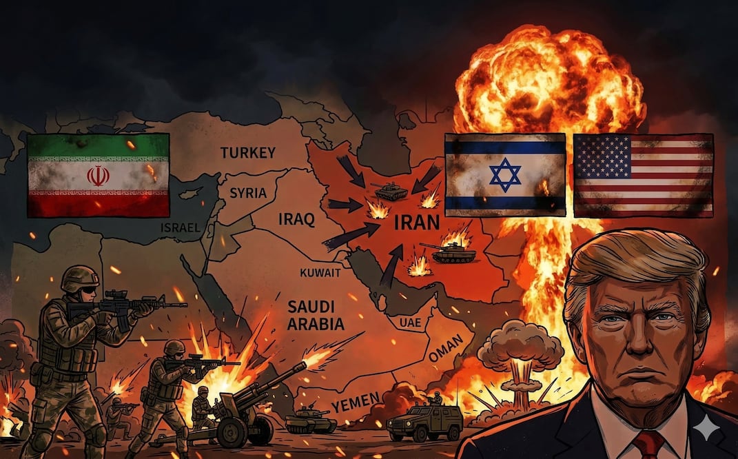 "Podría terminar muy mal”: experto advierte que Trump escalaría a una guerra total con una invasión terrestre en Irán. Foto: IA