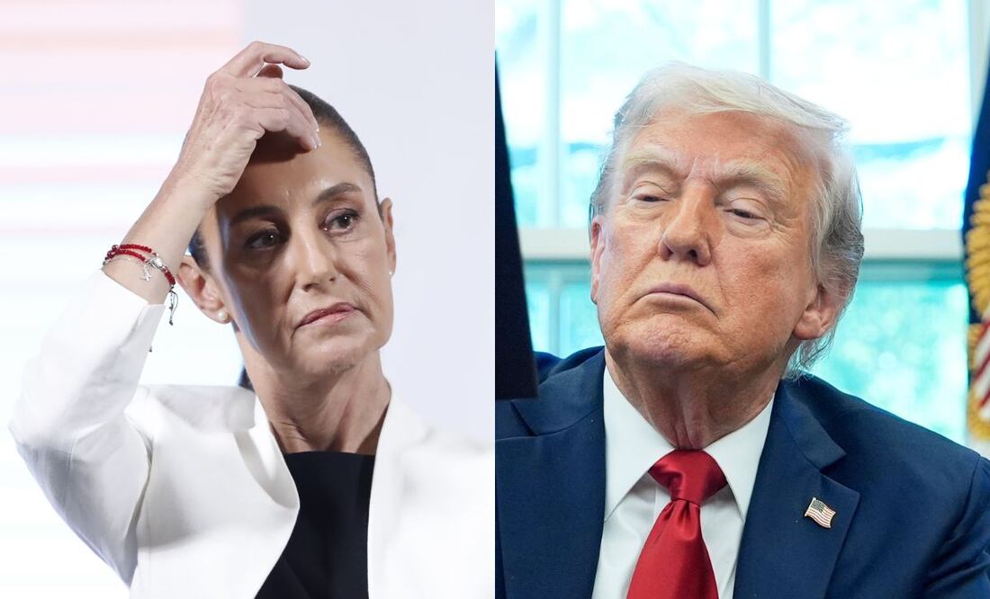 Trump dice que Sheinbaum rechazó envío de tropas a México por "miedo" a cárteles | Fotos: Mario Guzmán (EFE) //Alex Brandon (AP)