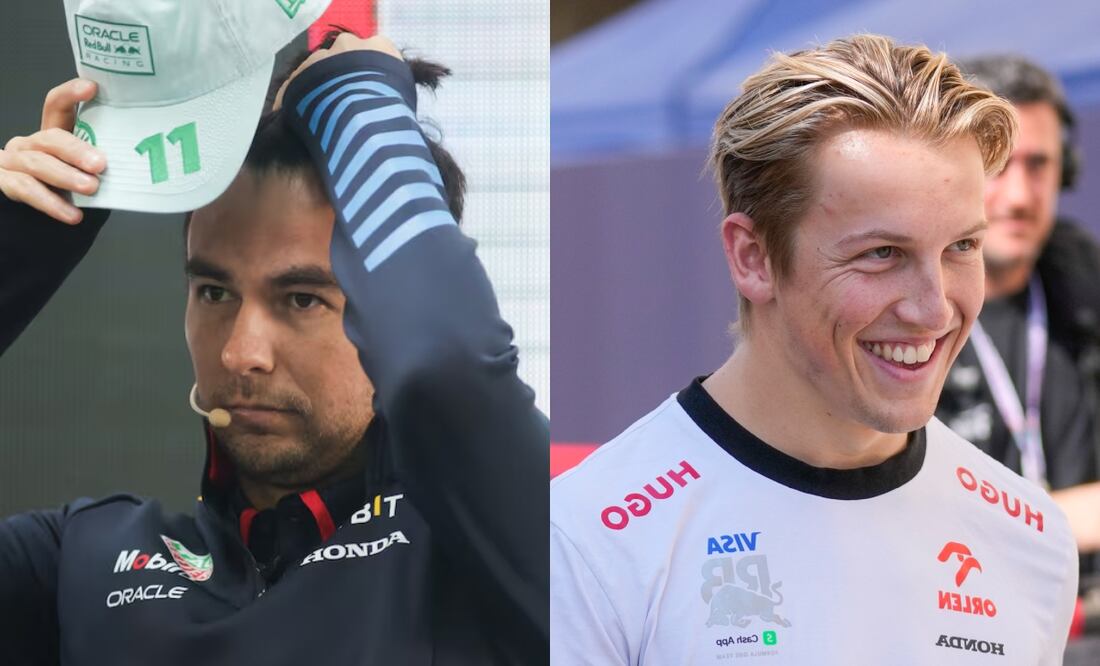 Checo Pérez. Liam Lawson el piloto que reemplazará al mexicano, a quien hizo una seña obscena. Foto: EL UNIVERSAL / Carlos Mejía / AP