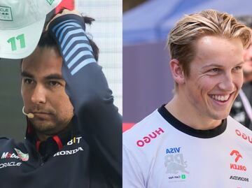 Checo Pérez. Liam Lawson el piloto que reemplazará al mexicano, a quien hizo una seña obscena