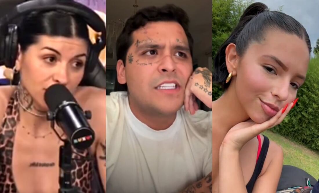 Ángela Aguilar y Christian Nodal y otras personalidades polémicas del 2024. Foto: Captura redes sociales