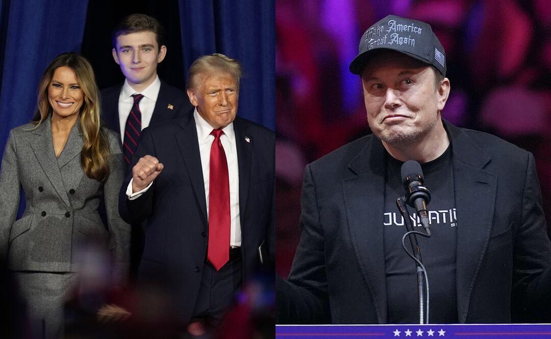 Donald Trump y Elon Musk “avergüenzan” a Barrón y Melania tras baile en Thanksgiving. Foto: AP/Alex Brandon/Evan Vucci