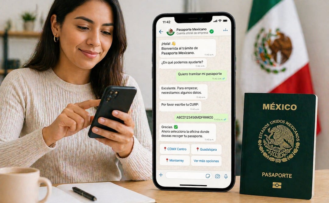 Pasaporte mexicano. Foto: ChatGPT