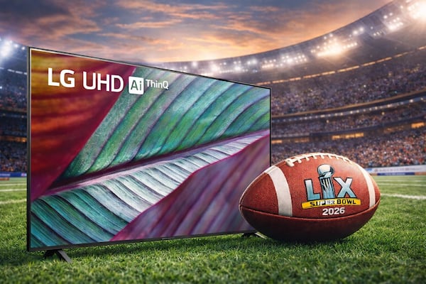 Oferta para el Super Bowl 2026: Smart TV LG 4K UHD ThinQ AI de 43 pulgadas baja de precio en Office Max