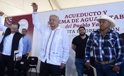 AMLO inaugura obra que llevará agua al pueblo Yaqui, en el sur de Sonora