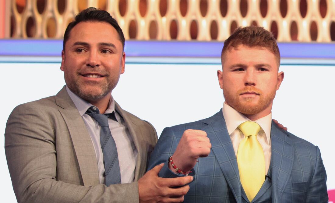 Óscar de la Hoya al ataque contra Canelo Álvarez; lo compara con Kim Kardashian y dice que “No tiene personalidad”. Foto: EFE