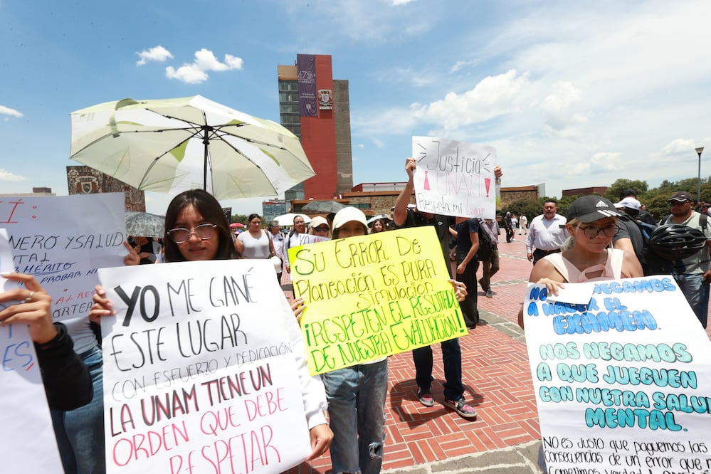 “Merezco mi lugar”: estalla protesta en la UNAM por el examen de control y la polémica por el uso de IA. EFE/ Mario Guzmán