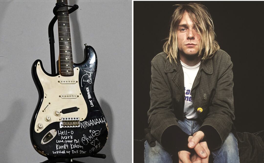 Subastan en casi 600,000 dólares guitarra destrozada por Kurt Cobain/AFP/EFE