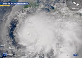 Huracán Melissa alcanza categoría 5 y se une a la lista de los más destructivos de todos los tiempos