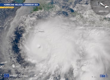 Huracán Melissa alcanza categoría 5 y se une a la lista de los más destructivos de todos los tiempos