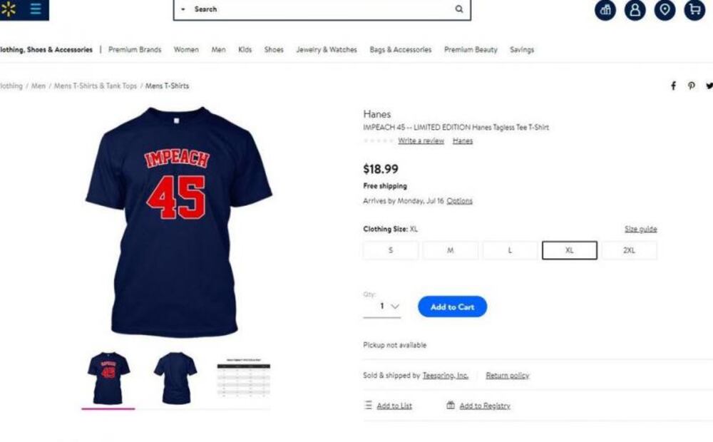 Playeras anti-Trump publicitadas en Walmart desatan polémica