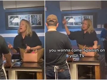 Por ver tele en español, mujer lanza insultos racistas contra dueño de pizzería en EU
