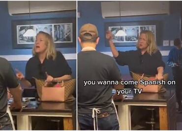 Por ver tele en español, mujer lanza insultos racistas contra dueño de pizzería en EU