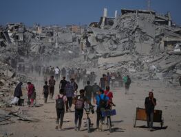 Palestinos regresan al norte de Gaza y encuentran devastación total: "No queda nada". IMÁGENES