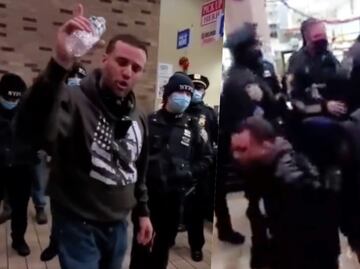 Arrestan a manifestantes antivacunas en NY tras asaltar un Burger King