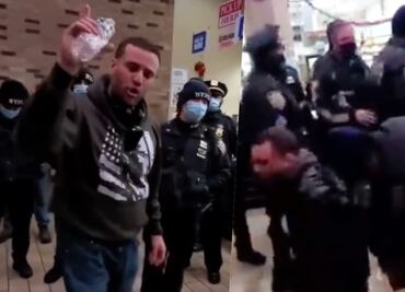 Arrestan a manifestantes antivacunas en NY tras asaltar un Burger King