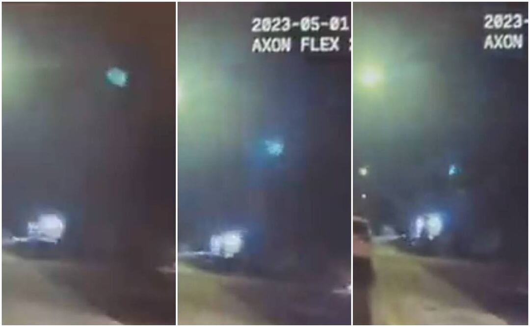 Las imágenes del ovni fue tomado por la cámara corporal del policía de Las Vegas. Foto tomada de video