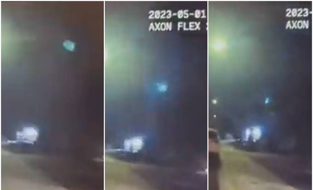 Las imágenes del ovni fue tomado por la cámara corporal del policía de Las Vegas. Foto tomada de video