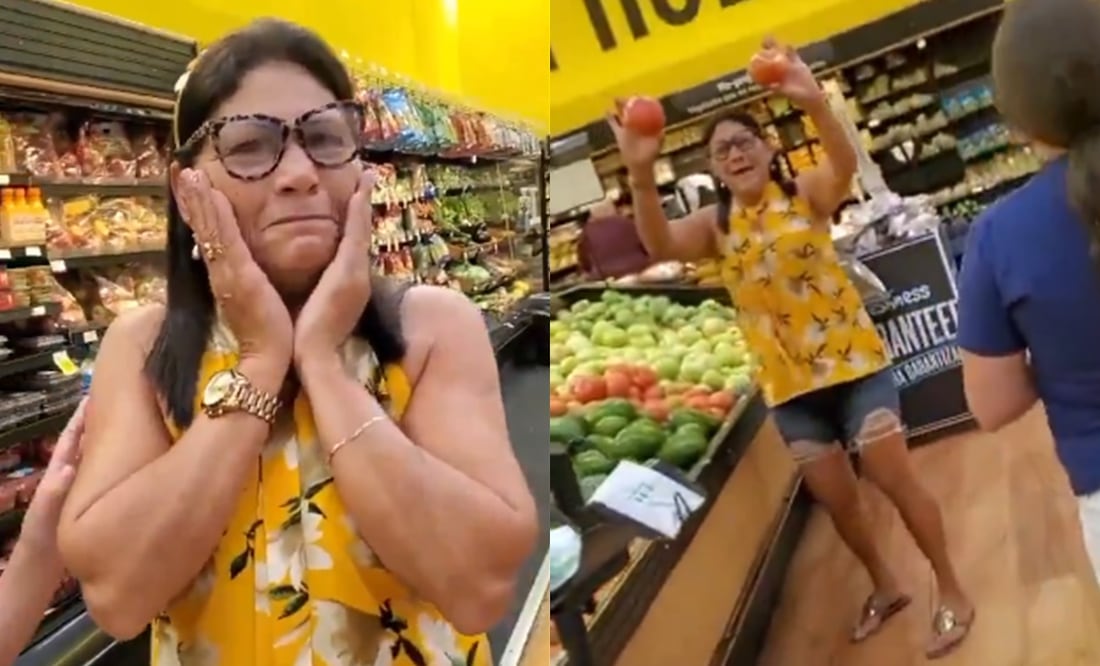 Mujer cubana se emociona al entrar a un supermercado en Miami; “yo nunca había visto esto”. Foto: Captura X