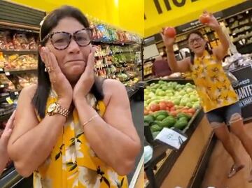 Mujer cubana se emociona en un supermercado en Miami; "yo nunca había visto esto". VIDEO