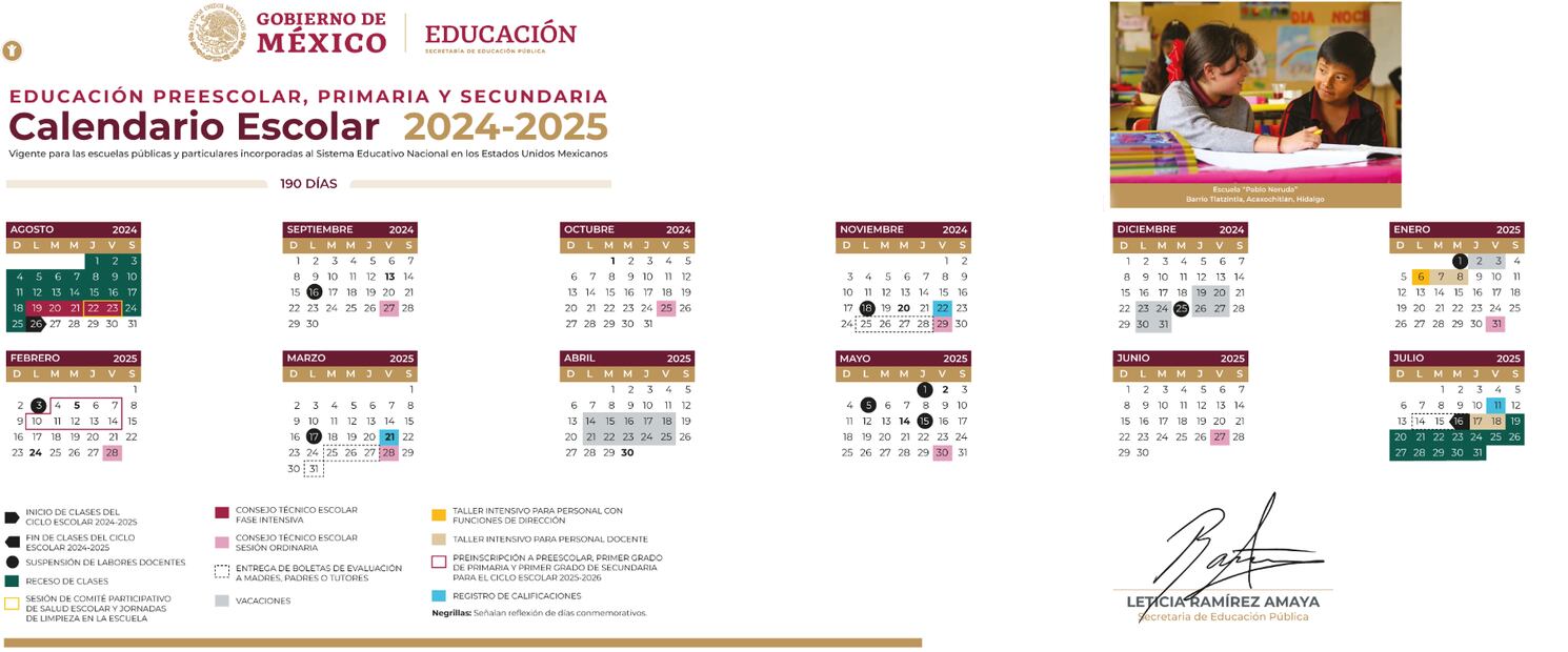 Calendario vacaciones de Semana Santa SEP. Foto: SEP