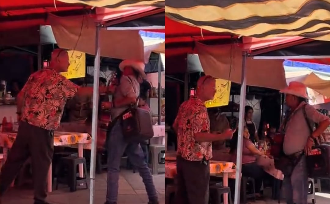Turista extranjero intenta callar a músico en tianguis de Nayarit y comerciantes lo enfrentan: “Esto es México”. VIDEO. Foto: Tomada de TikTok @brragan._