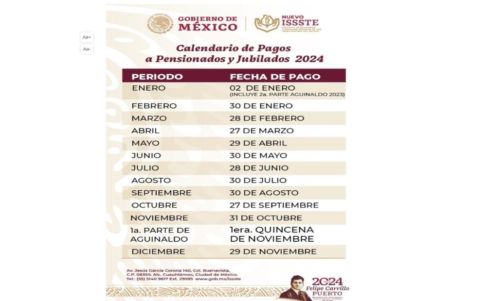 ISSSTE adelanta pago de pensión en septiembre. ¿También el IMSS? Foto: ISSSTE