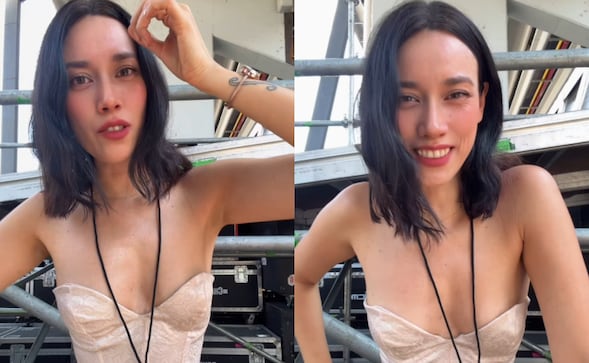 Esmeralda Camacho, exviolinista de Nodal, sorprende con look strapless tras tocar junto a Michael Bublé