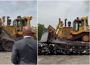 Video. "Extremadamente peligrosas", Nueva York destruye cientos de motocicletas