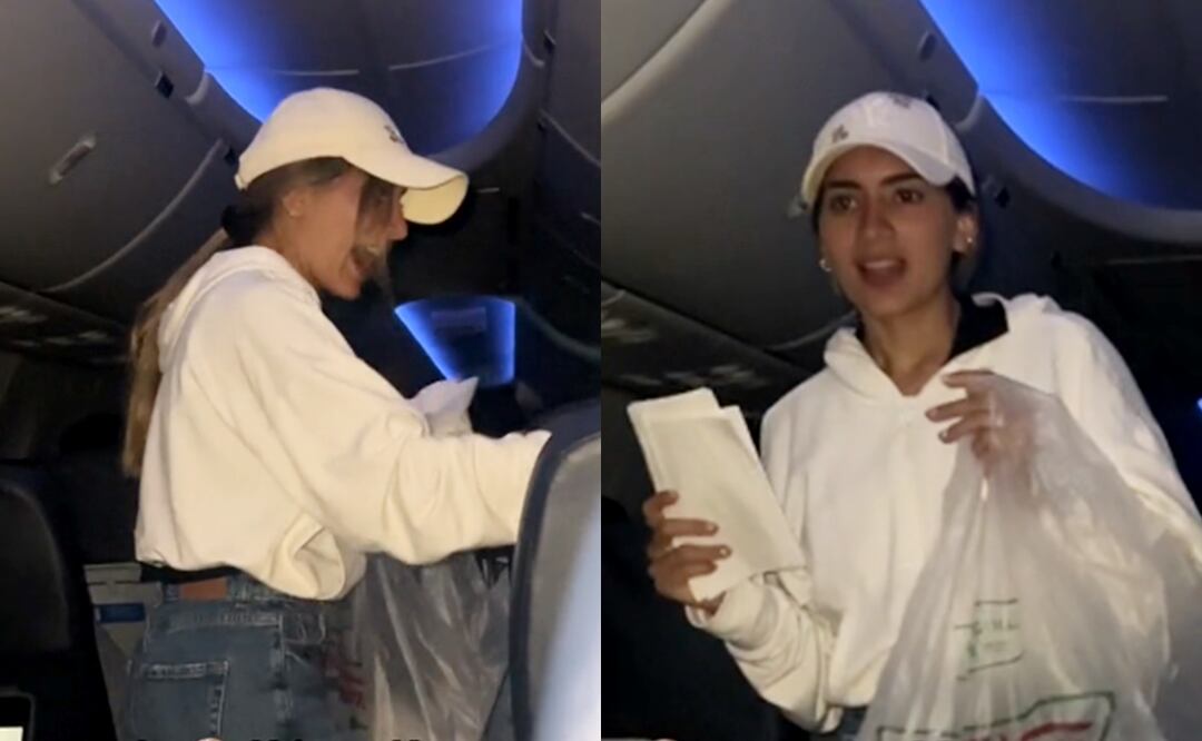 Critican a pasajera por vender donas en vuelo de Panamá a México; la apodan Lady Krispy Kreme. Foto: Captura TikTok