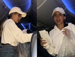 Pasajera vende donas a 3 dls en pleno vuelo de Panamá a México; la apodan Lady Krispy Kreme