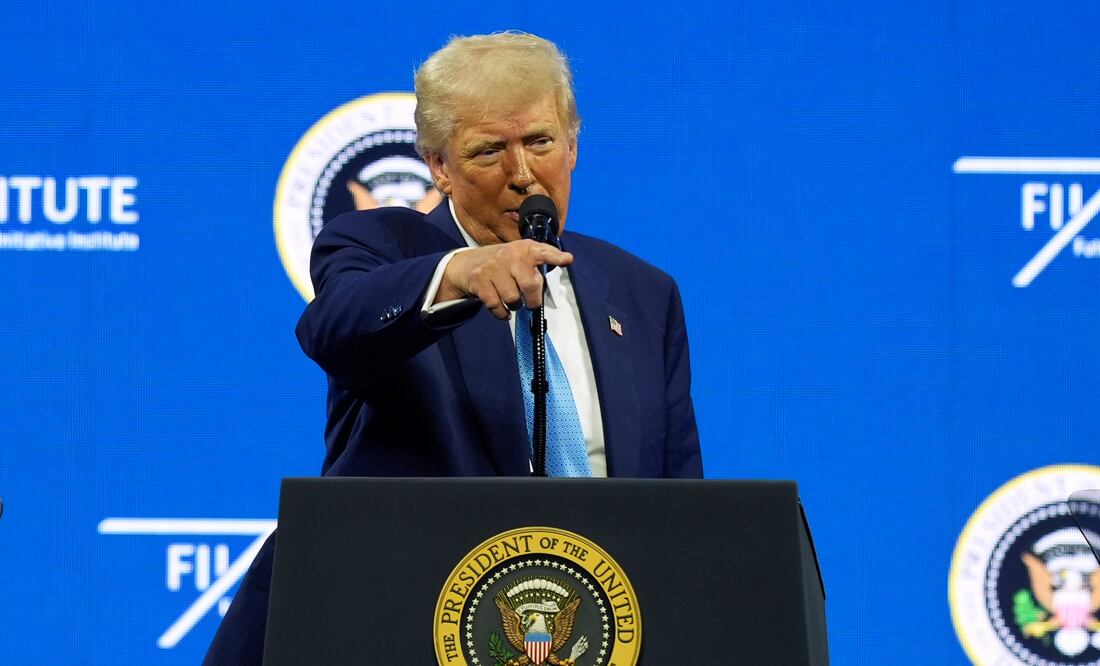 Trump califica a Sheinbaum como "mujer maravillosa" y adopta su "gran idea" para la lucha contra las drogas (AP Photo/Rebecca Blackwell)