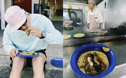 Piloto de la Fórmula 1 disfruta tacos de El Califa de León, con estrella Michelin, en la banqueta. FOTOS 