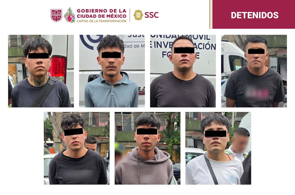Detienen a 7 sujetos tras agresión a policías durante operativo en el Centro Histórico. Foto: @PabloVazC