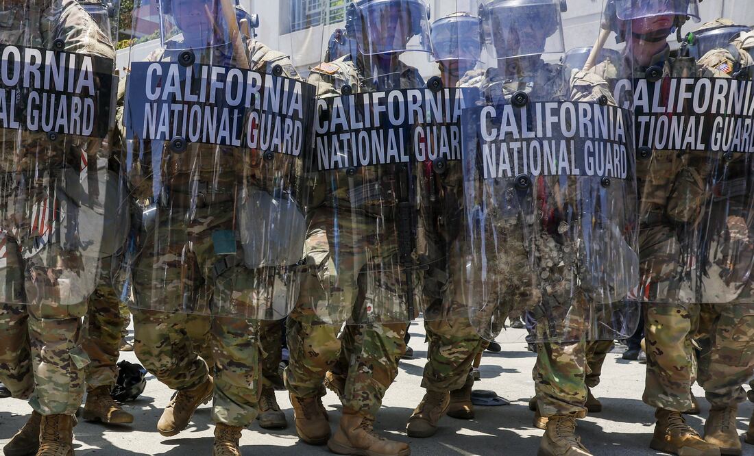 Protestas en Los Ángeles. Newsom demandará a Trump por despliegue no autorizado de la Guardia Nacional EFE/EPA/CAROLINE BREHMAN
